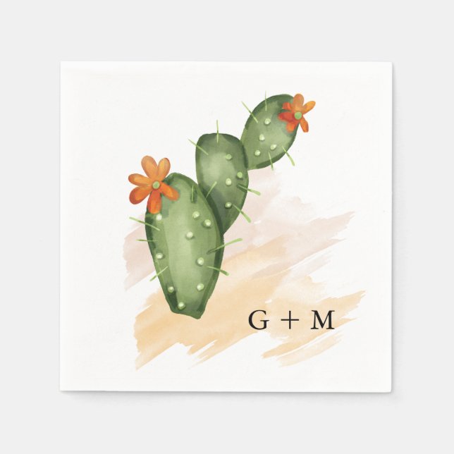 Fiesta | Watercolor Bridal Shower Napkin (Front)