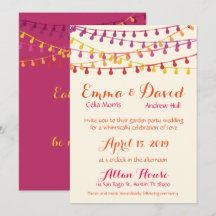Fiesta Wedding Invitation Colourful Mexican Party