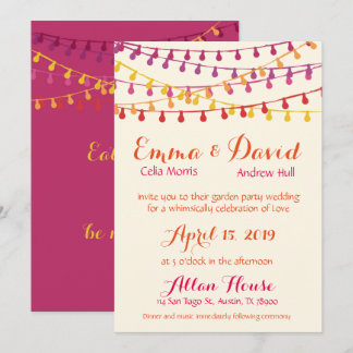 Fiesta Wedding Invitation Colourful Mexican Party