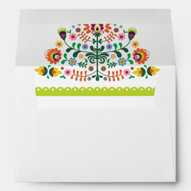 Fiesta Wedding Invitation Mexican Envelopes (Back (Bottom))