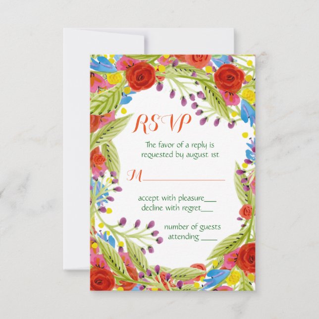 Fiesta Wedding RSVP (Front)
