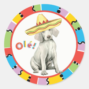 Fiesta Weimaraner Classic Round Sticker