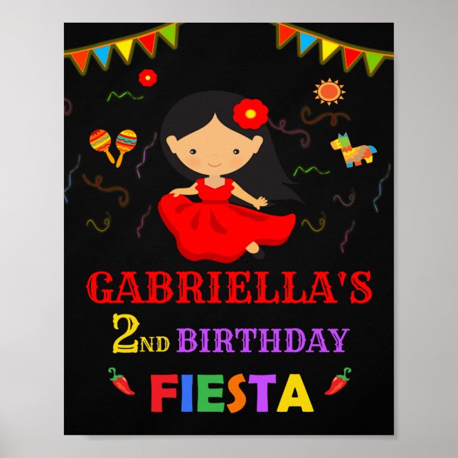 Fiesta welcome party sign 1st First fiesta girl (Front)