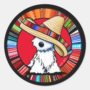 Fiesta Westie Classic Round Sticker