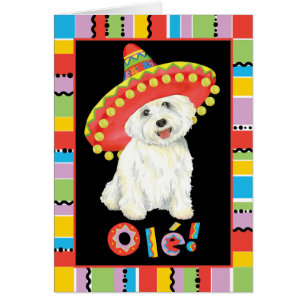 Fiesta Westie Greeting Card