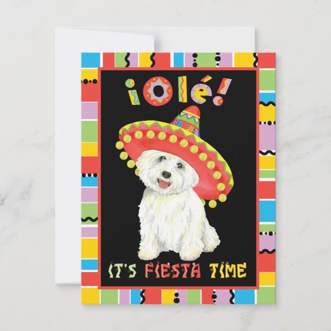 Fiesta Westie Invitation (Front)