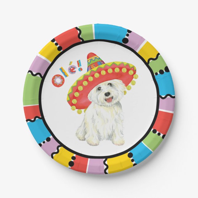 Fiesta Westie Paper Plate (Front)