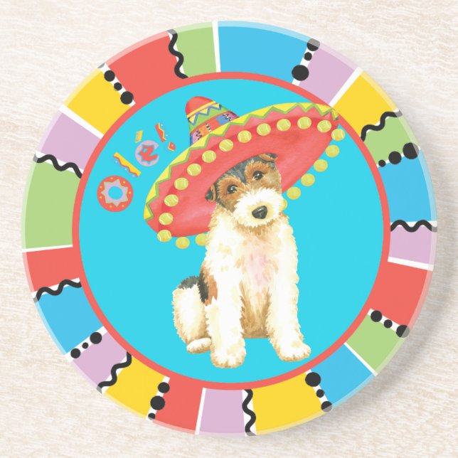 Fiesta Wire Fox Terrier Coaster (Front)