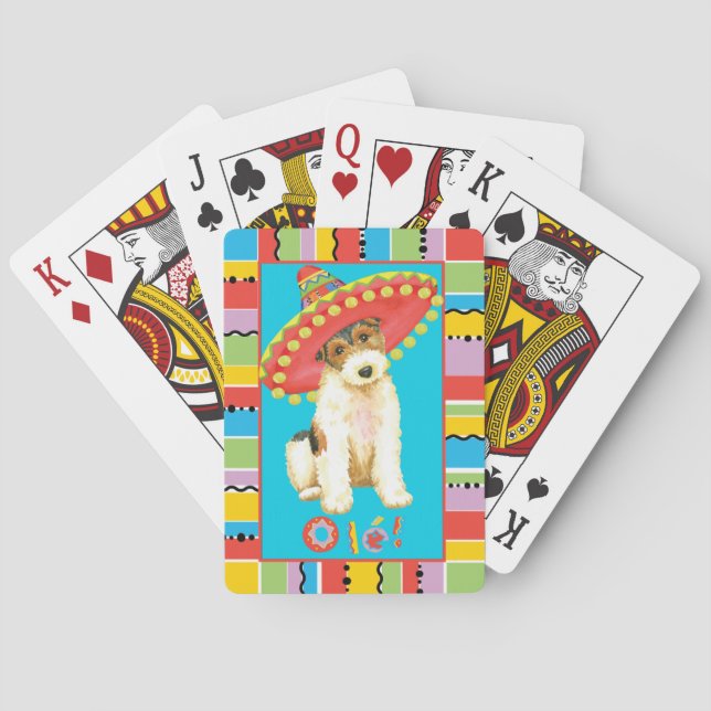 Fiesta Wire Fox Terrier Playing Cards (Back)