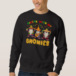 Fiesta With my Gnomies Mexican cinco de mayo Ponch Sweatshirt