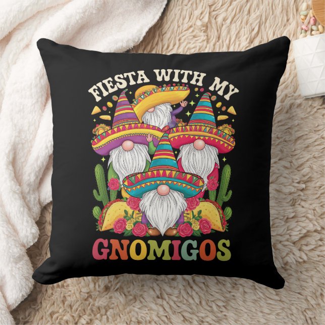 Fiesta With My Gnomigos Gnome Cinco De Mayo Cushion (Blanket)