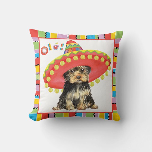 Fiesta Yorkie Cushion (Front)