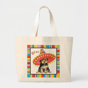Fiesta Yorkie Large Tote Bag