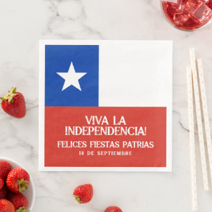 Fiestas Patrias Independence Day Chile Flag Napkin