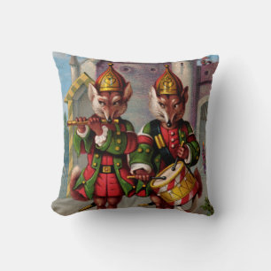 Fife & Drum Foxes Throw Pillow