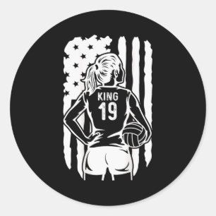 Fife Life High School Volleyball King 19  Classic Round Sticker