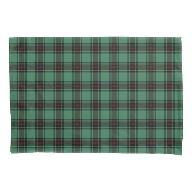 Fife Scotland District Tartan Green Plaid Pillowcase (Front)