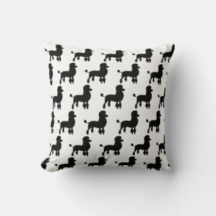 fifi the poodle dog print decorative pillow