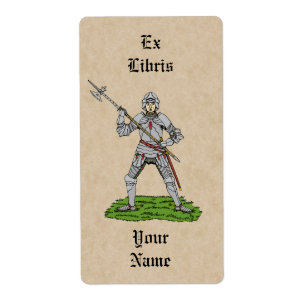 Fifteenth Century English Knight Bookplate