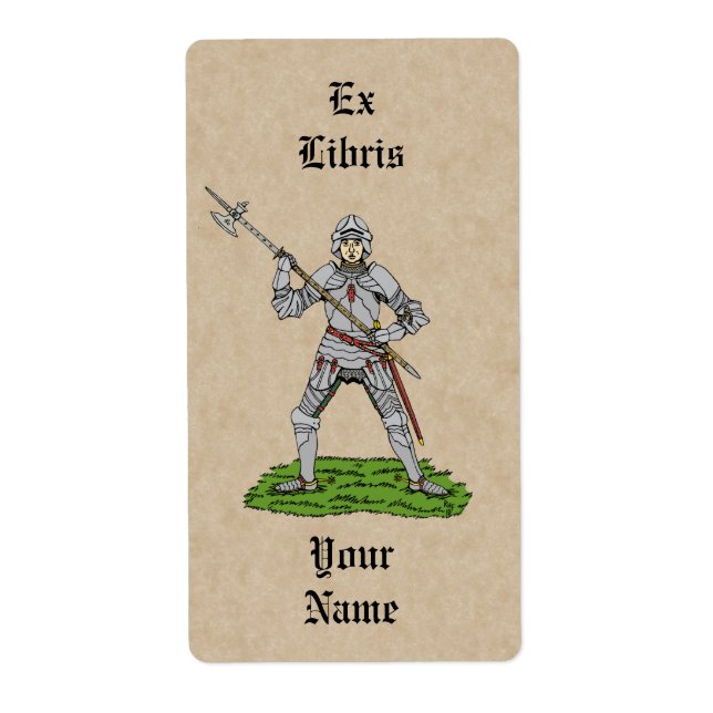 Fifteenth Century English Knight Bookplate (Front)