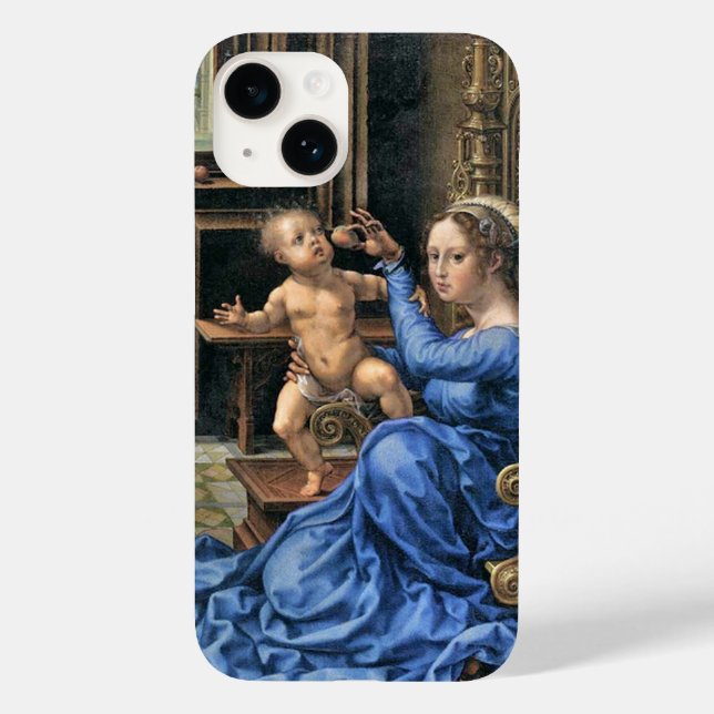 Fifteenth Century Flemish Madonna and Child Case-Mate iPhone Case (Back)