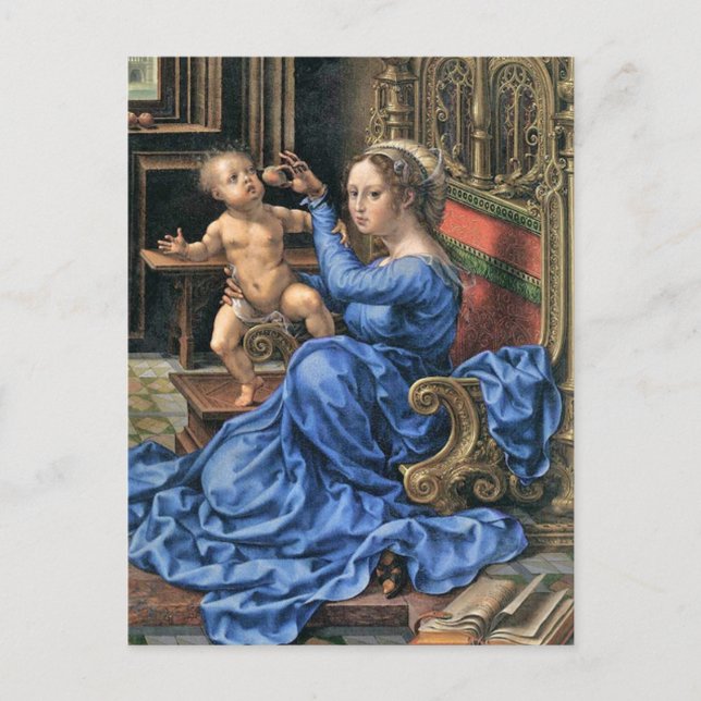 Fifteenth Century Flemish Madonna and Child Postcard (Front)