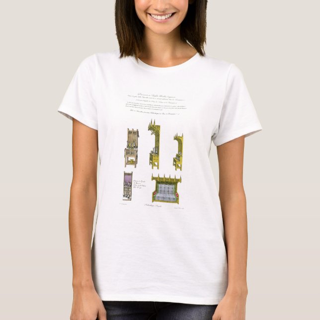 Fifteenth century French and Burgundian furniture, T-Shirt (Front)