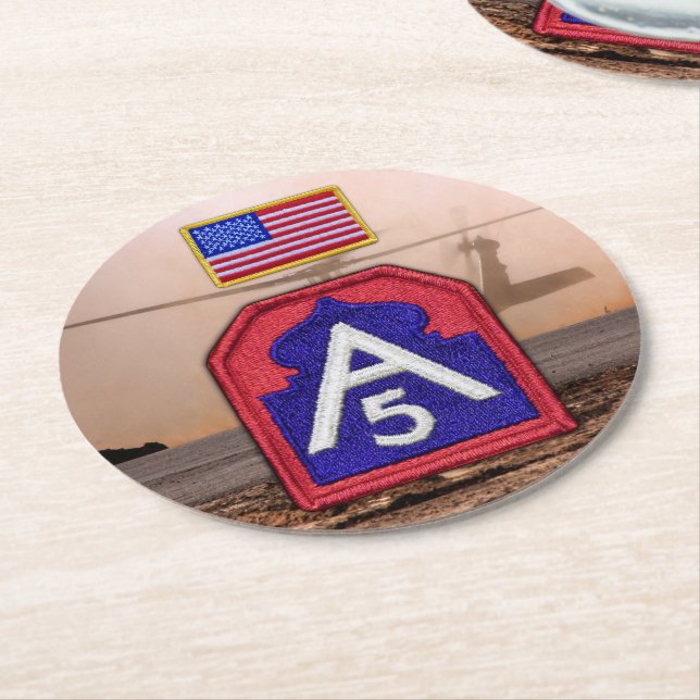 Fifth 5th army sam houston veterans vets coasters (Angled)