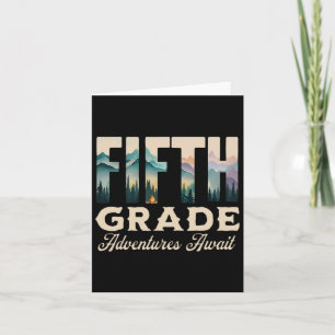 Fifth 5th Grade Adventure Await Back To School Cam Card