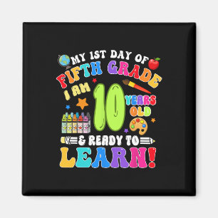 Fifth 5th Grade First Day Of School Boys Girls  Magnet