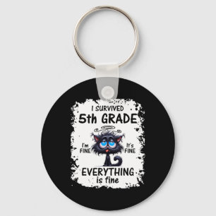 Fifth 5th Grade Grad 2025 I Survived 5th Grade Key Ring