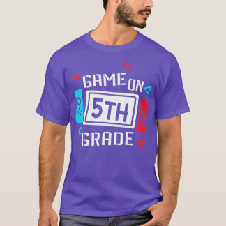 Fifth 5th Grade Level Unlocked Video  Back To Scho T-Shirt