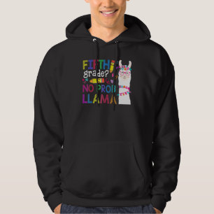Fifth 5th Grade No Prob Llama Teacher Student Back Hoodie