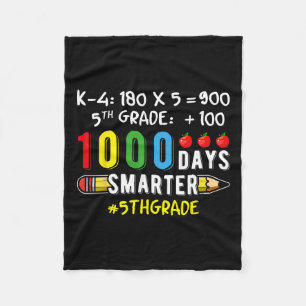Fifth 5th Grade Teacher Student 100 School 1000 Da Fleece Blanket