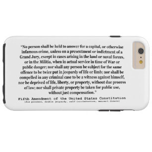 Fifth Amendment to the United States Constitution Tough iPhone 6 Plus Case