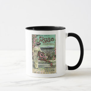 Fifth Annual Rose Festival Advertisement Mug