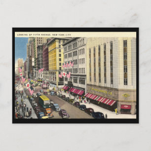 Fifth Ave., New York City Vintage Postcard