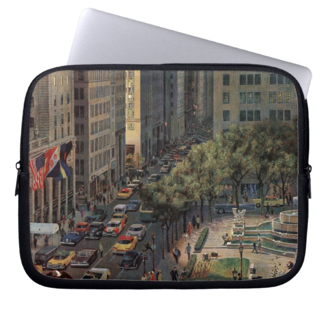 Fifth Avenue by John Falter Laptop Sleeve (Front)