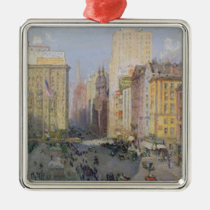 Fifth Avenue, New York, 1913 Metal Ornament