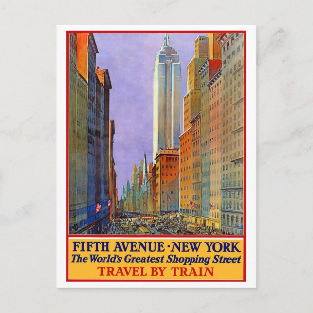 Fifth Avenue - New York Postcard (Front)