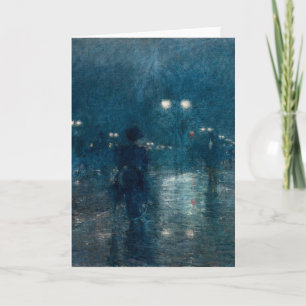 Fifth Avenue Nocturne   Childe Hassam Card