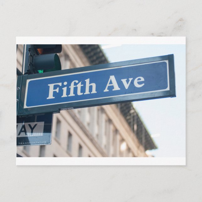 fifth avenue sign postcard (Front)