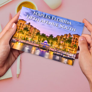 Fifth Avenue South Naples Florida Postcard