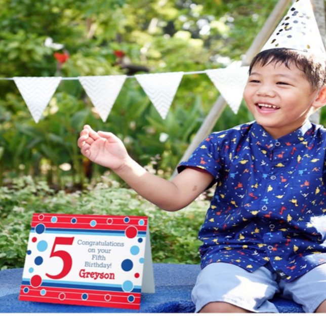 Fifth Birthday Personalised Card! Card (Creator Uploaded)