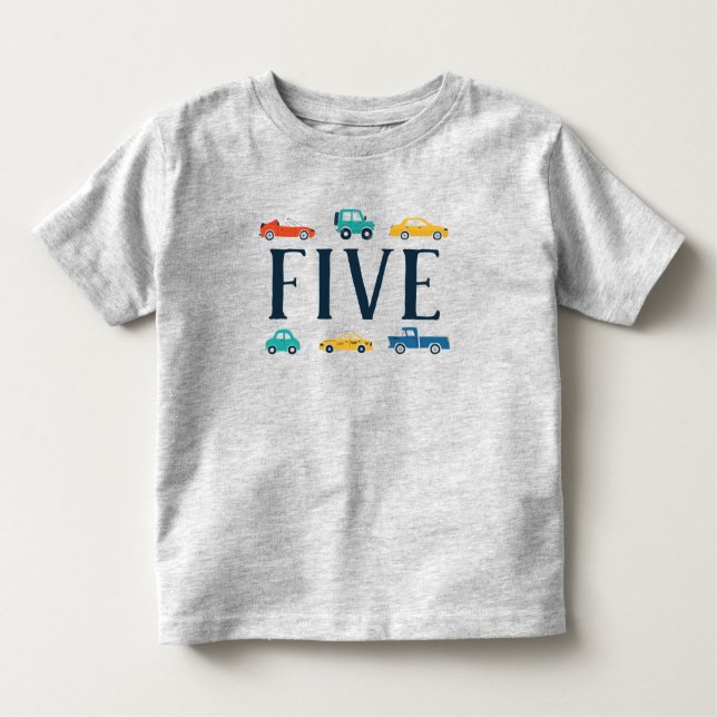 Fifth Birthday Transportation Shirt (Front)