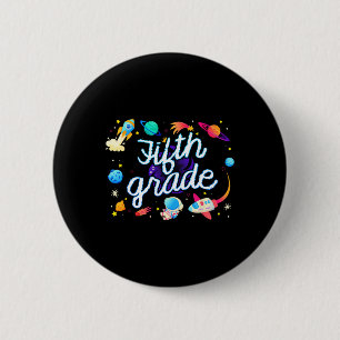 Fifth Grade Astronaut Planets Space Back To School 6 Cm Round Badge