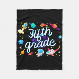 Fifth Grade Astronaut Planets Space Back To School Fleece Blanket