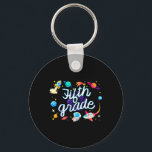 Fifth Grade Astronaut Planets Space Back To School Key Ring<br><div class="desc">Fifth Grade Astronaut Planets Space Back To School Kids</div>