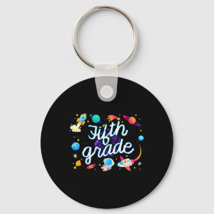 Fifth Grade Astronaut Planets Space Back To School Key Ring