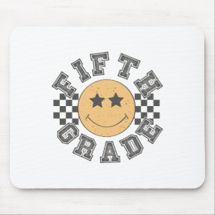 Fifth Grade Back To School 5th Grade Smile Face Bo Mouse Pad